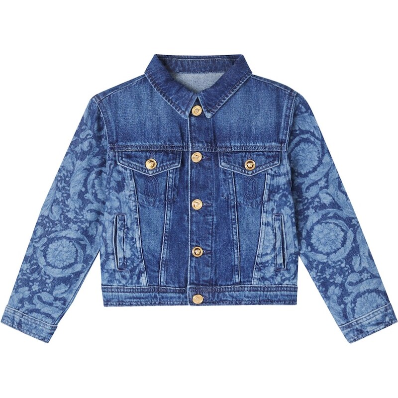 Versace Kids Barocco denim jacket