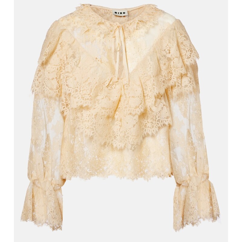 Rixo Faryn ruffled lace blouse