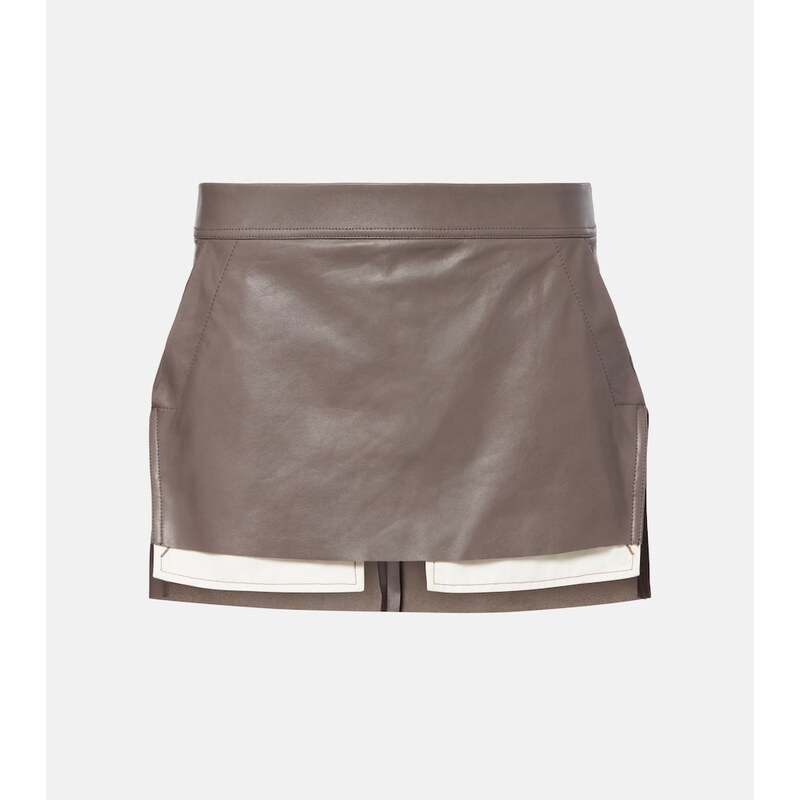 Rick Owens Fog leather miniskirt