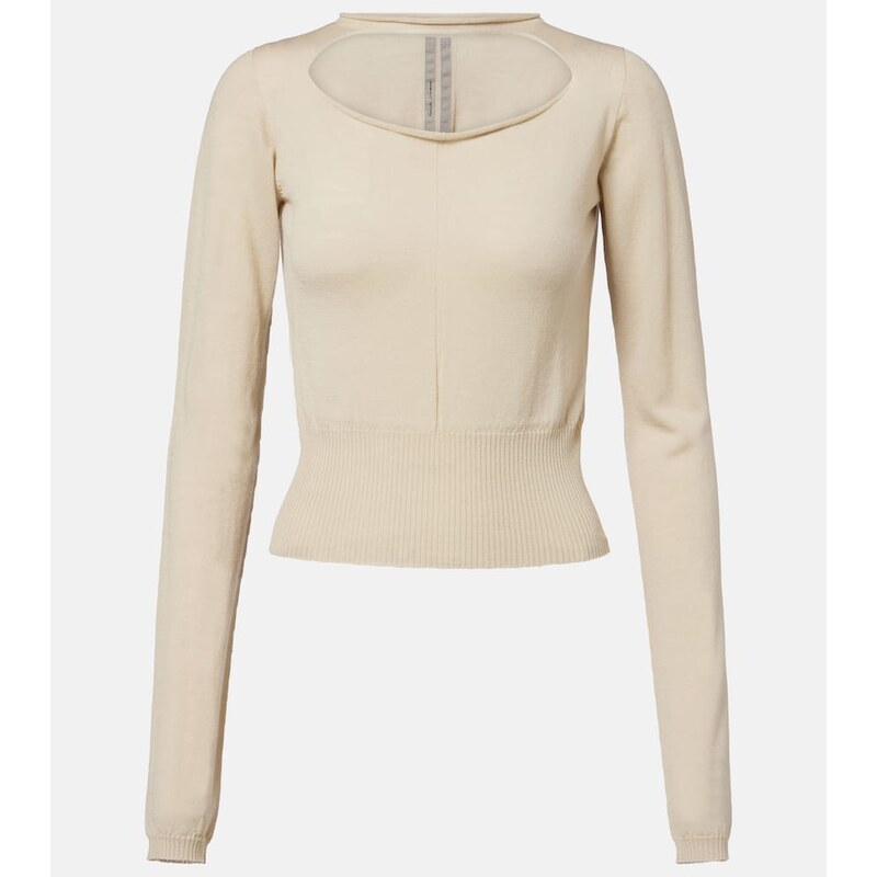 Rick Owens Cutout virgin wool top