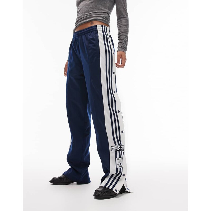 adidas Originals Adibreak track pants in navy and white 113297155