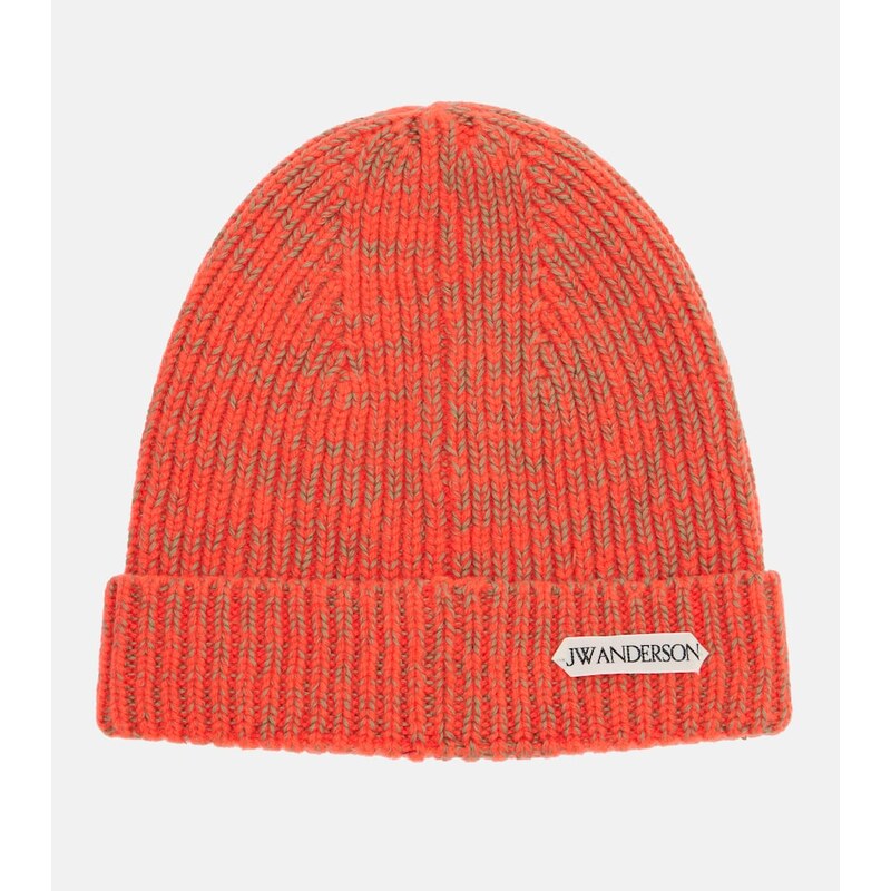 JW Anderson Ribbed-knit wool and cotton beanie