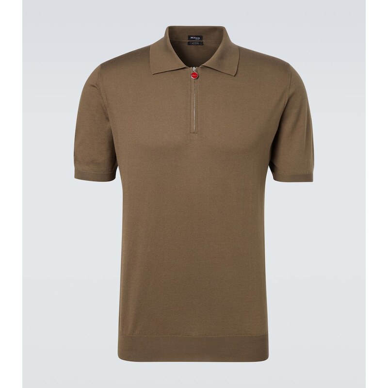 Kiton Cotton half-zip polo shirt