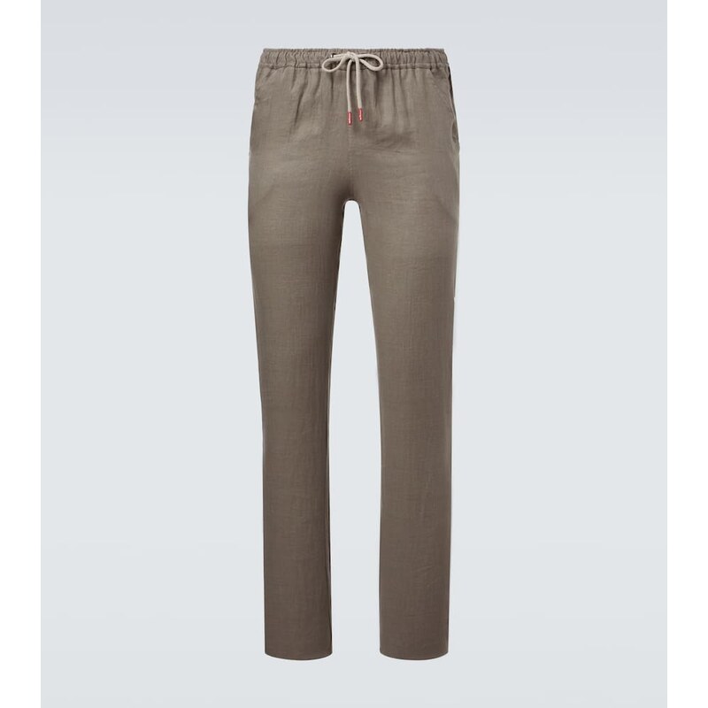 Kiton Linen slim pants