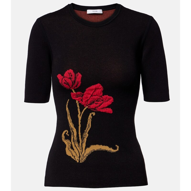 Erdem Floral jacquard top