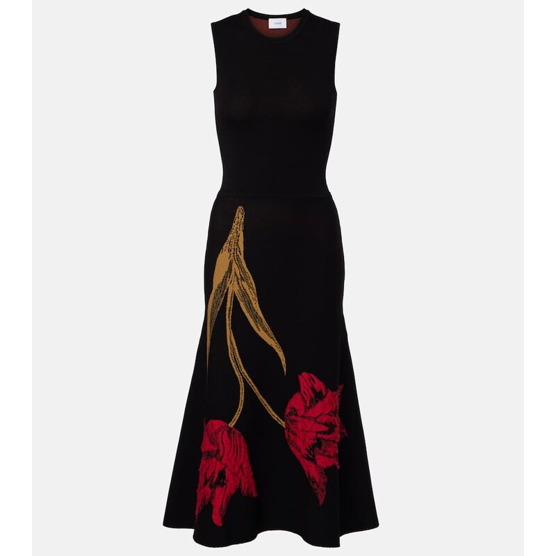 Erdem Floral jacquard midi dress