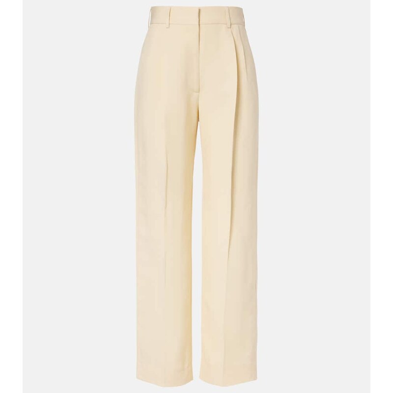 Blaze Milano BlazÃ Milano Fox linen and silk straight pants