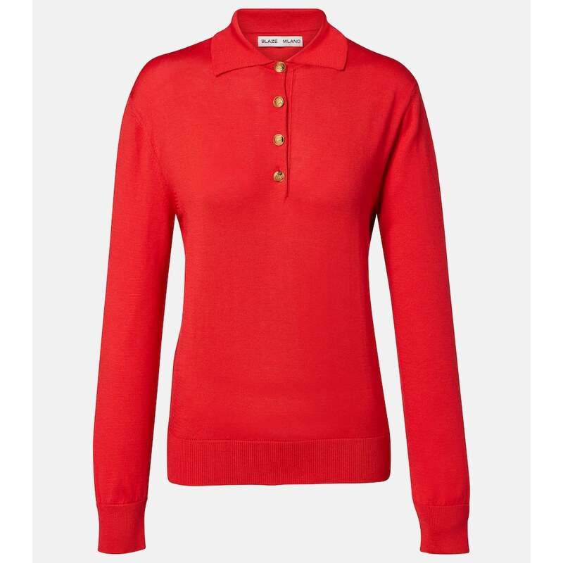 Blaze Milano BlazÃ Milano Alegria silk and cotton polo sweater