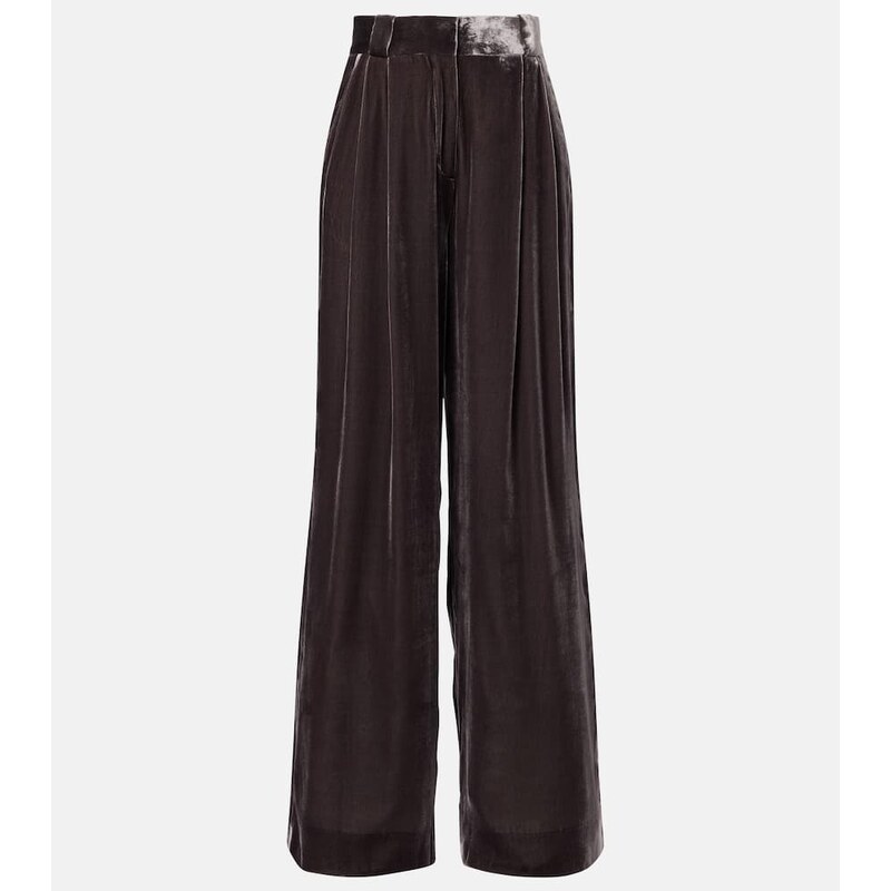Blaze Milano BlazÃ Milano Husi velvet wide-leg pants