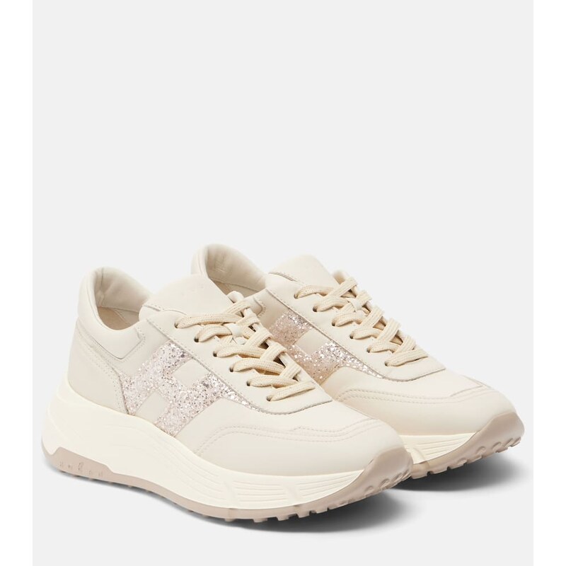Hogan H669 glitter leather sneakers