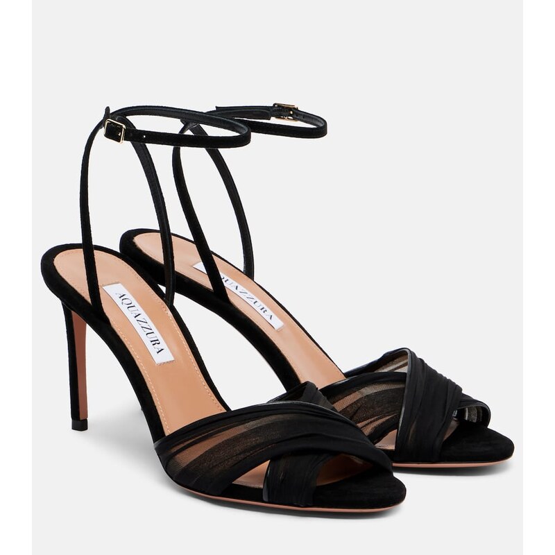 Aquazzura Voile 85 leather slingback sandals