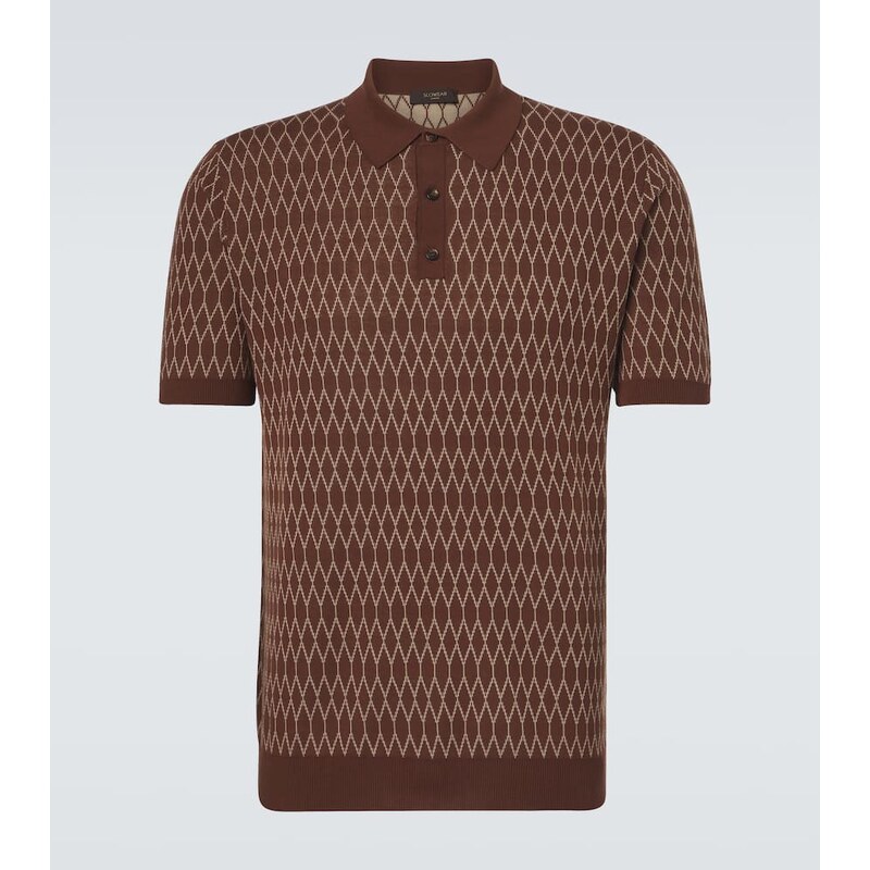 Slowear Cotton jacquard polo shirt
