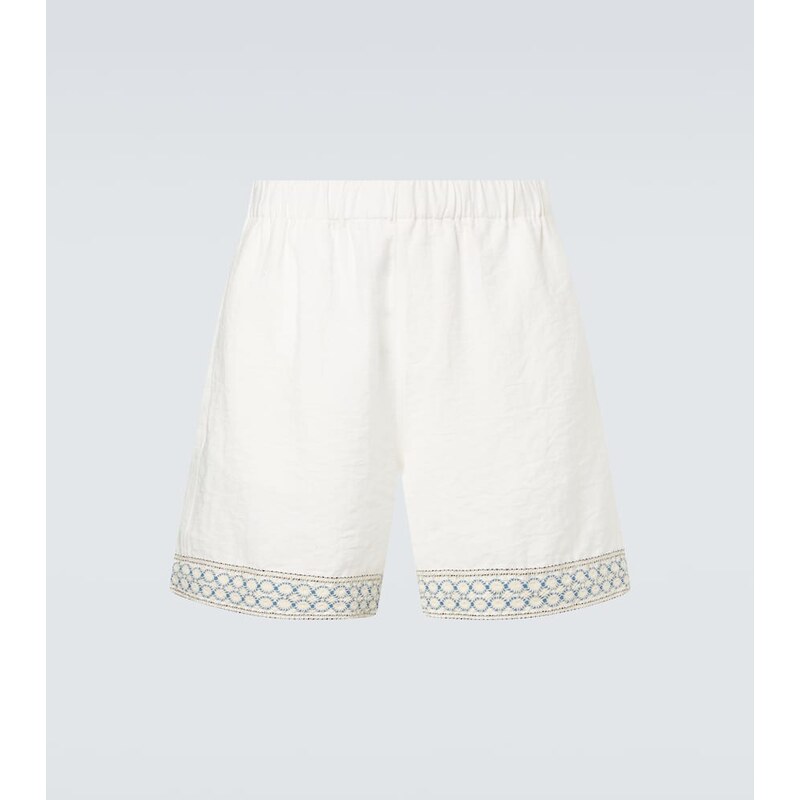 Commas Crochet-trimmed Bermuda shorts