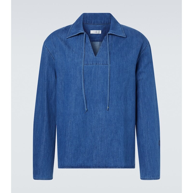 Commas Tie-neck denim shirt