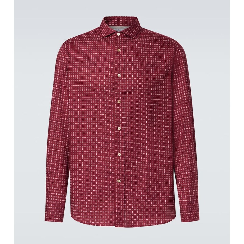 Brunello Cucinelli Printed cotton shirt
