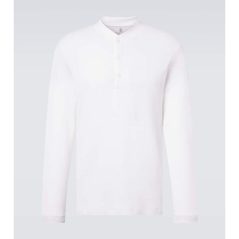 Brunello Cucinelli Cotton and silk Henley shirt