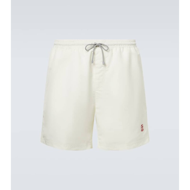 Brunello Cucinelli Logo swim trunks