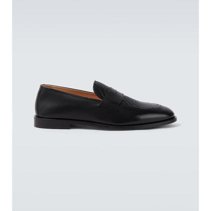 Brunello Cucinelli Woven leather penny loafers