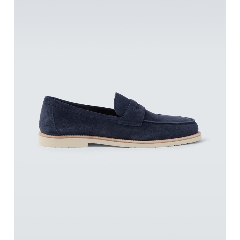 Brunello Cucinelli Suede penny loafers