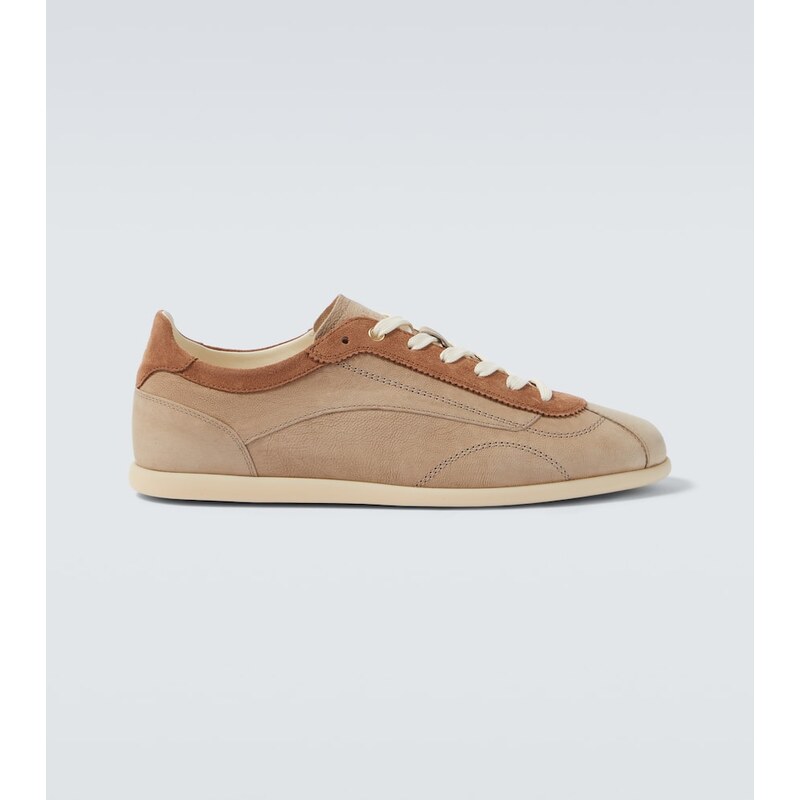 Brunello Cucinelli Suede tenisky v barvě Beige+Nocciola
