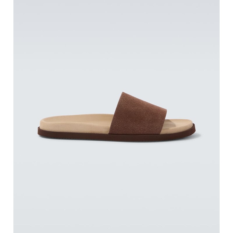 Brunello Cucinelli Suede slides