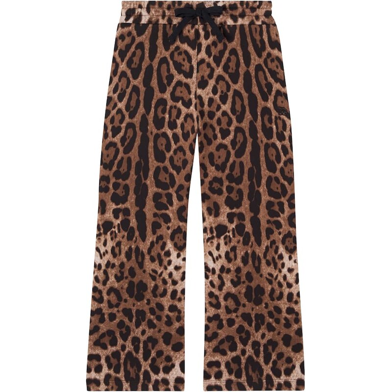 Dolce&Gabbana Kids Leopard-print cotton jersey sweatpants