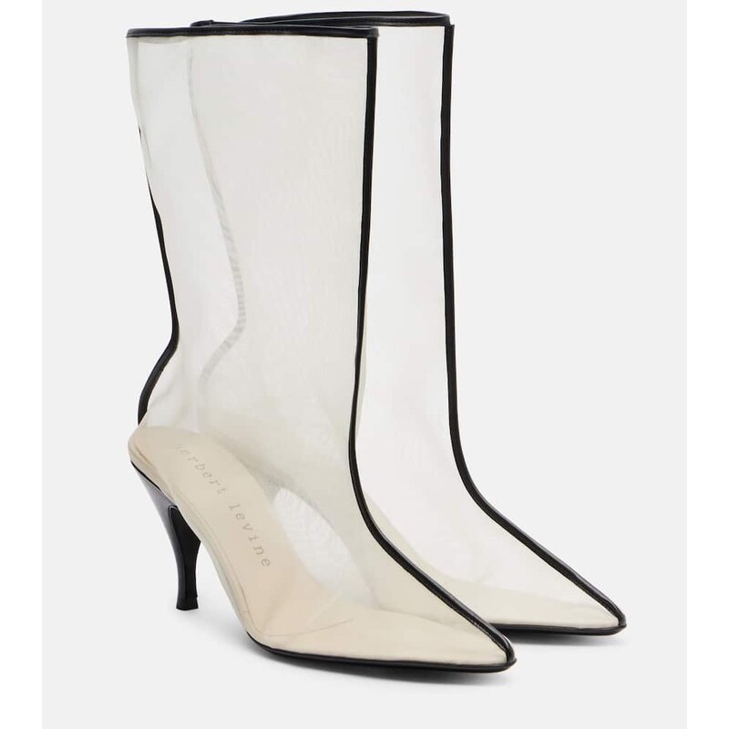 Herbert Levine Drawing A Blank 85 mesh mid-calf boots