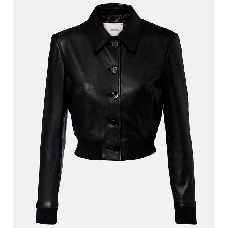 Dorothee Schumacher Sleek Statement cropped leather blouson