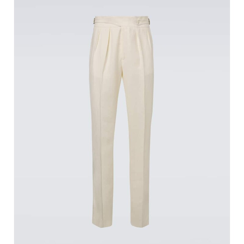Rubinacci Linen tapered pants