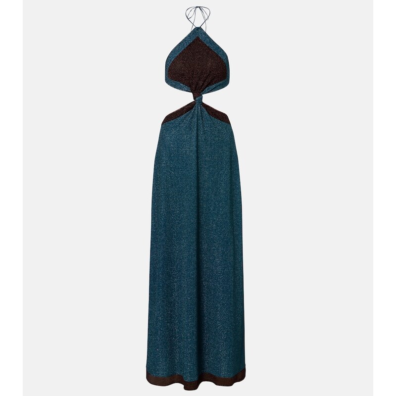 Oséree Lumière cutout halterneck maxi dress
