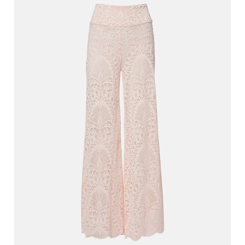 Alexandra Miro Paloma lace wide-leg pants