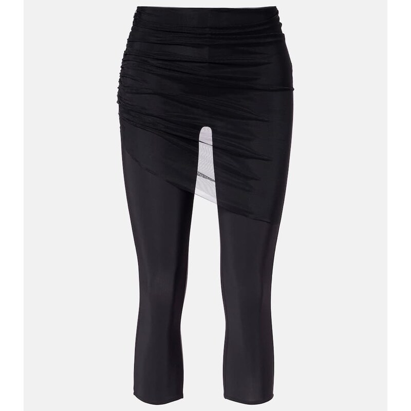 Nensi Dojaka Cropped tulle-trimmed leggings