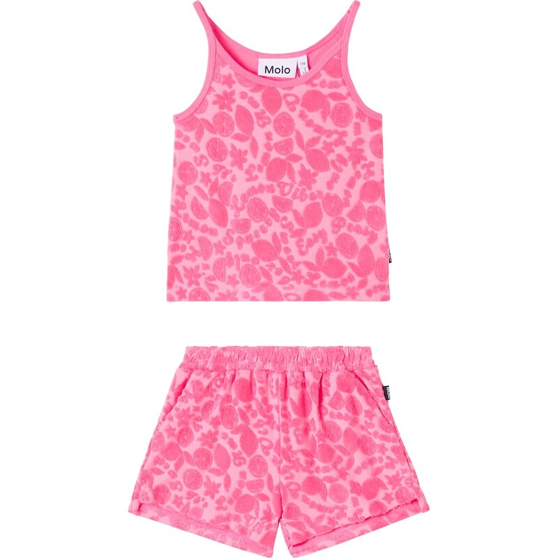 Molo Cotton-blend terry top and shorts set