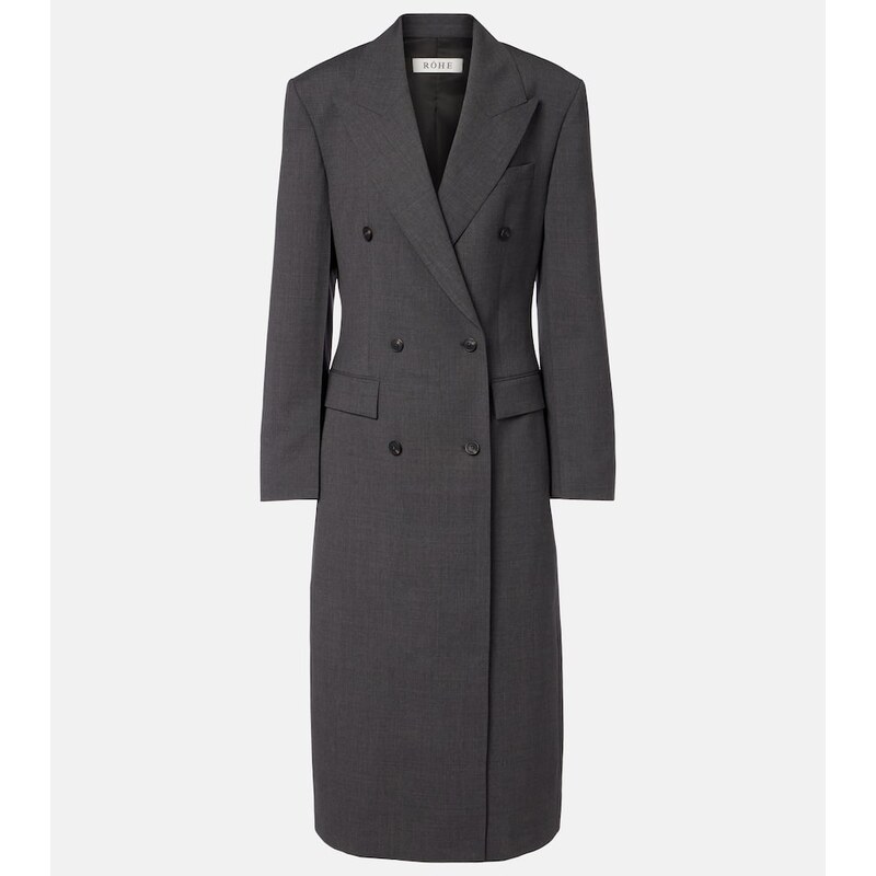 Róhe Double-breasted virgin wool coat