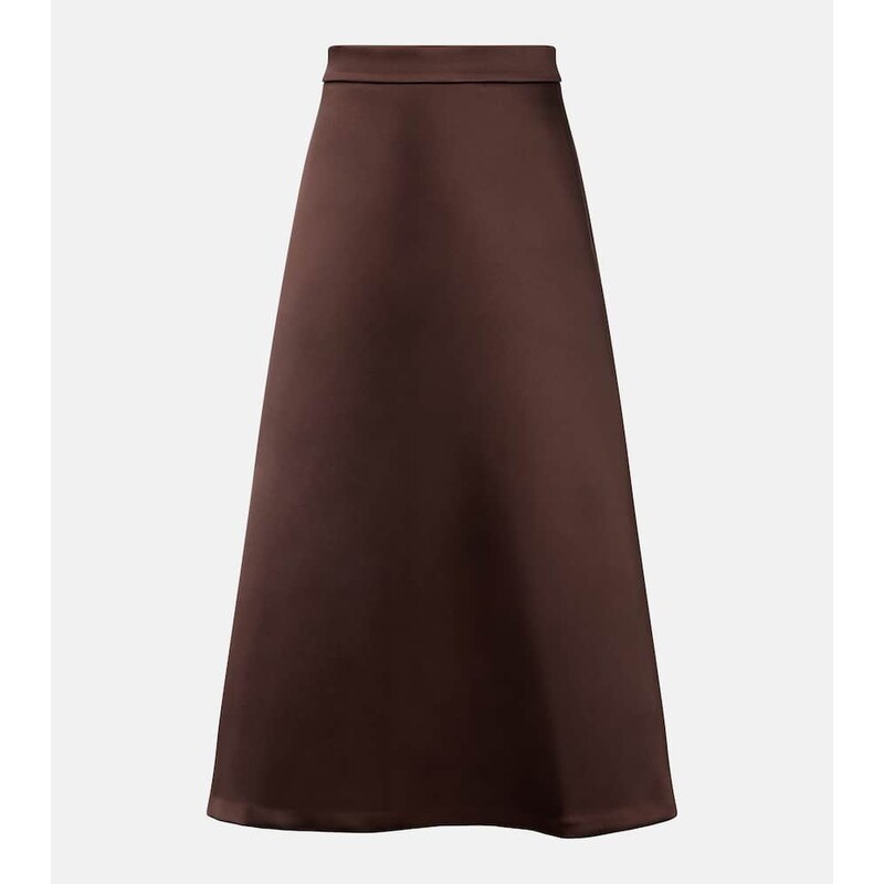Róhe Satin midi skirt