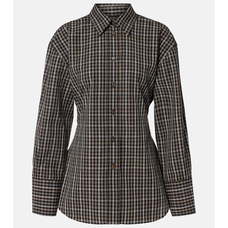 Róhe Checked cotton shirt