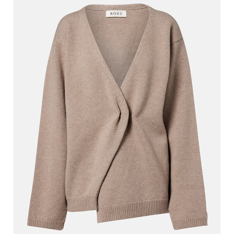 Róhe Wool and cashmere wrap cardigan