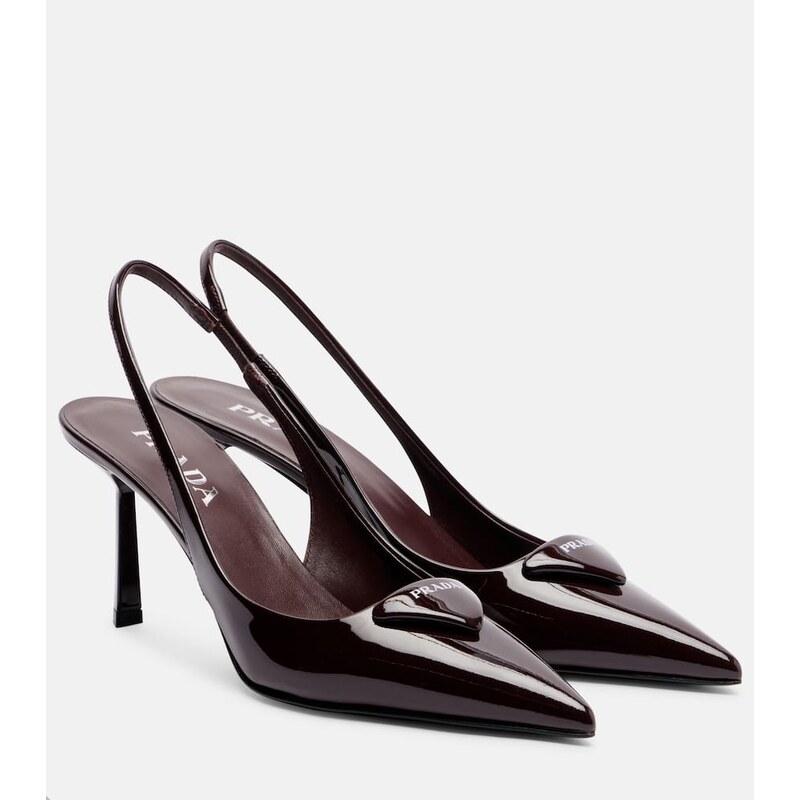 Prada Patent leather slingback pumps