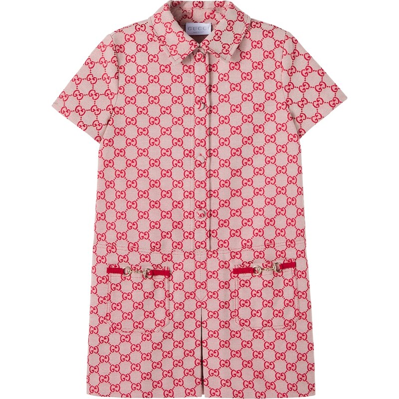 Gucci Kids GG cotton-blend canvas dress