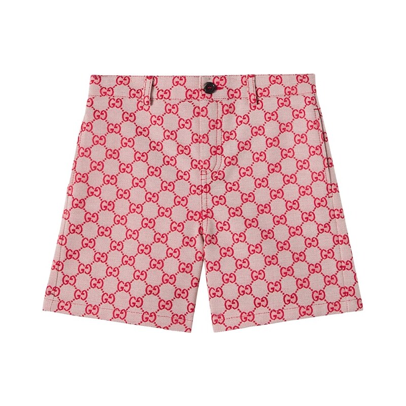 Gucci Kids GG cotton-blend canvas shorts