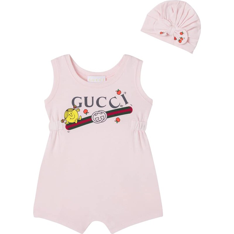 Gucci Kids x Little Miss Baby playsuit and hat set