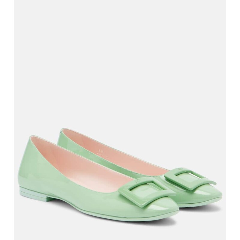 Roger Vivier Gommettine patent leather ballet flats