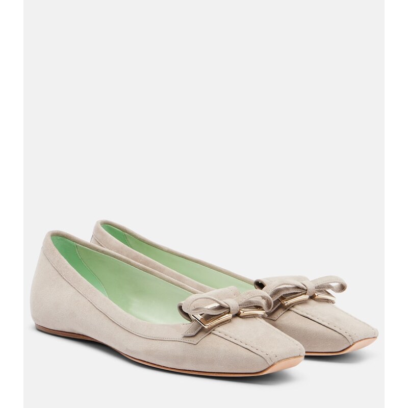 Roger Vivier Trompette suede ballet flats