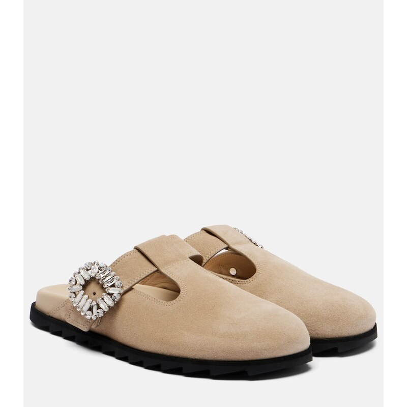 Roger Vivier Slidy Viv embellished suede mules