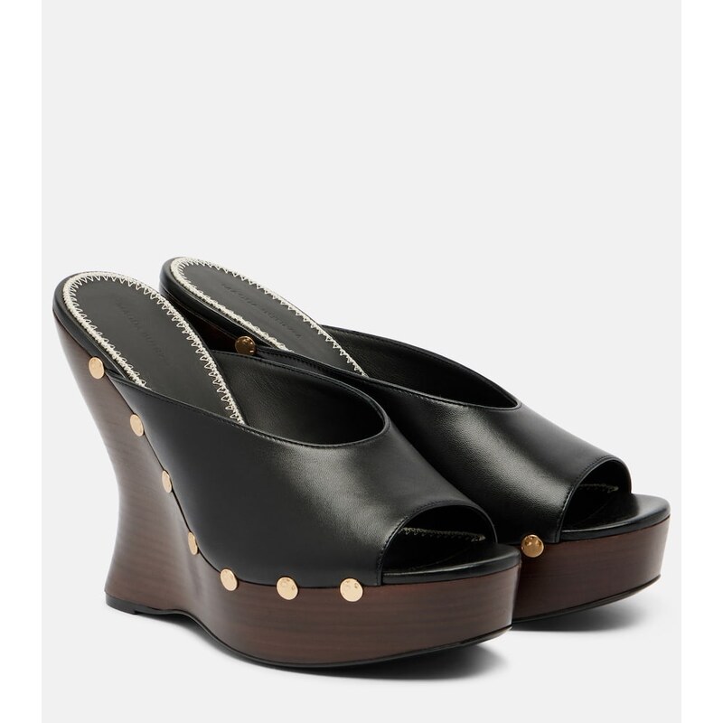 Magda Butrym 115 studded leather wedge mules