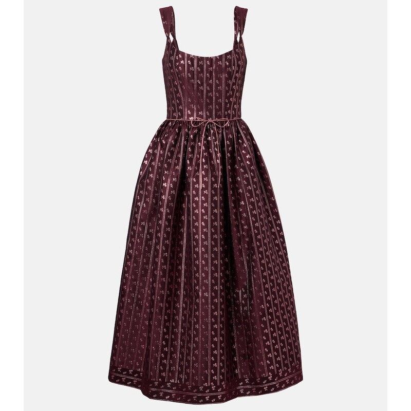 Markarian Apple bow-detail bustier dress