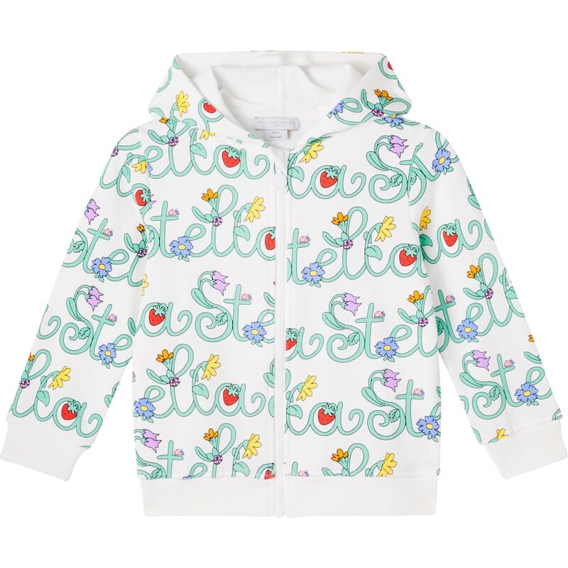 Stella McCartney Kids Printed cotton jersey zip-up hoodie