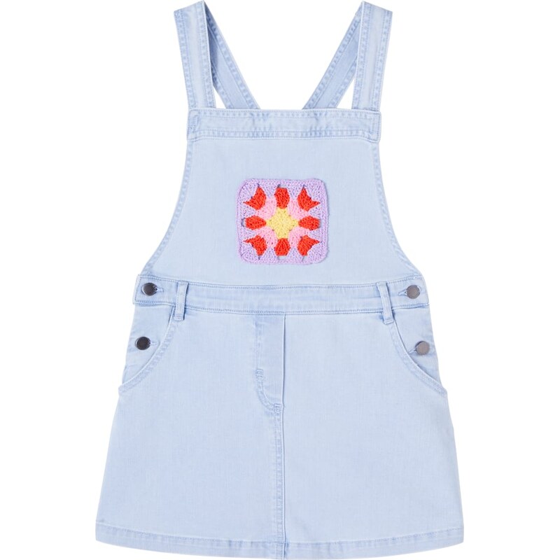 Stella McCartney Kids Crochet-trimmed denim dress