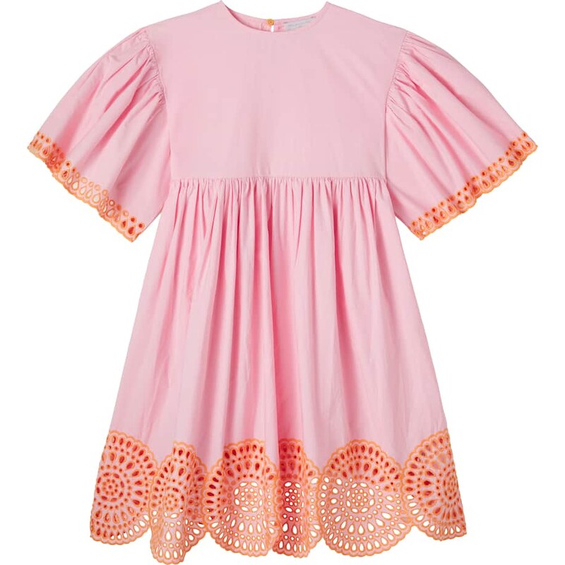 Stella McCartney Kids Embroidered cotton poplin dress