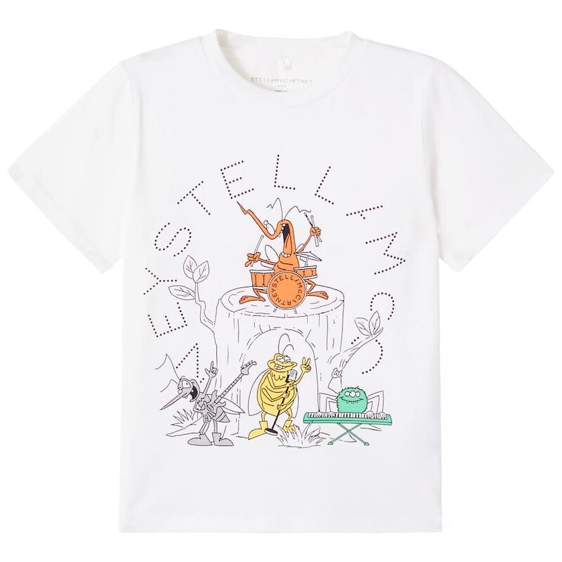 Stella McCartney Kids Logo printed cotton jersey T-shirt